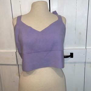 NWOT Maeve Anthropologie Lilac Cashmere Cropped Tank Top